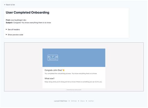 Laravel Mailmessage Template