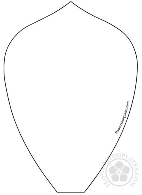 Large Flower Petal Template