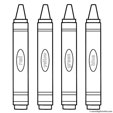 Large Printable Crayon Template