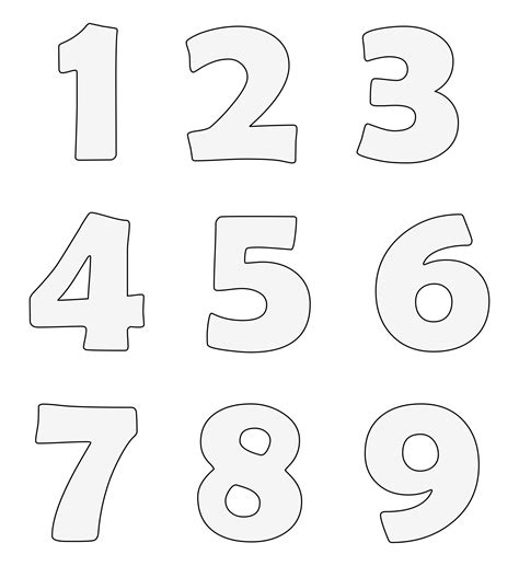 Large Printable Numbers Free