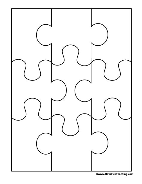 Large Printable Puzzle Pieces