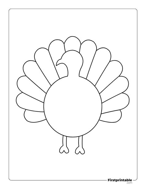 Large Printable Turkey Template
