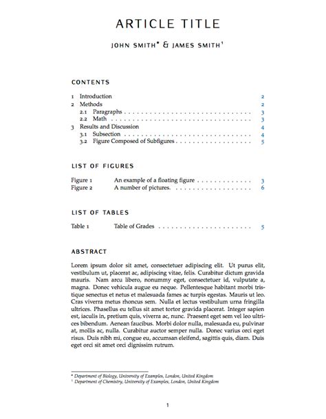 Latex Lab Report Template