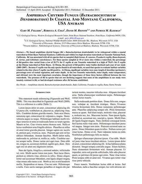 Latex Scientific Paper Template Two Columns