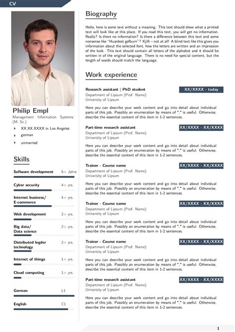Latex Template Cv