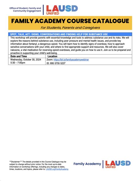Lausd Course Catalog