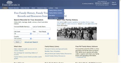 Lds Church Family History Library Catalog