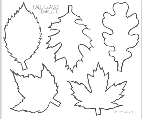Leaf Template Fall
