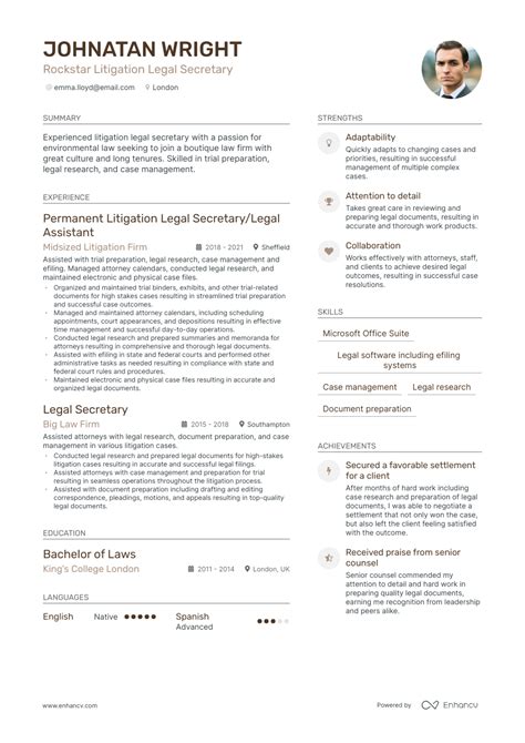 Legal Cv Template