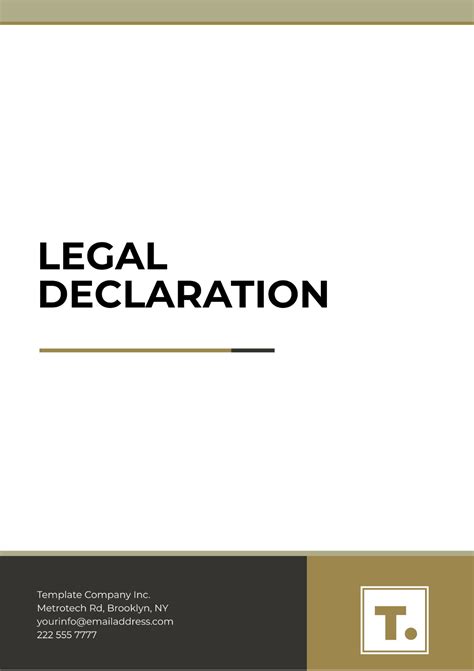 Legal Declaration Template