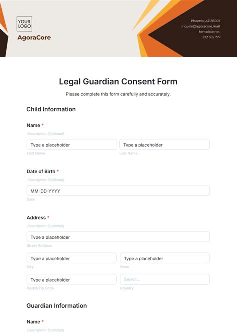 Legal Guardian Template