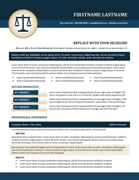 Legal Resume Templates