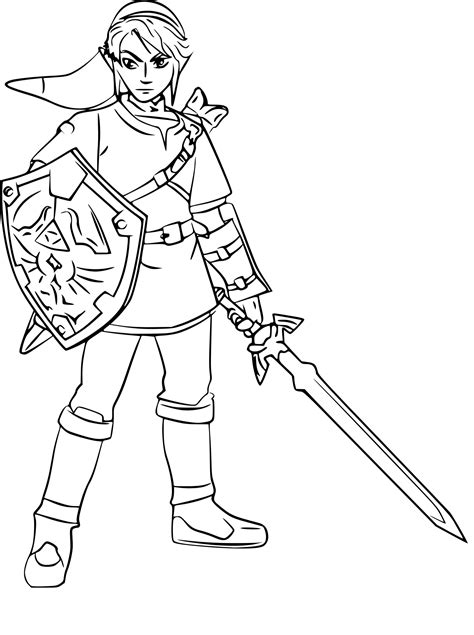 Legend Of Zelda Printable Coloring Pages
