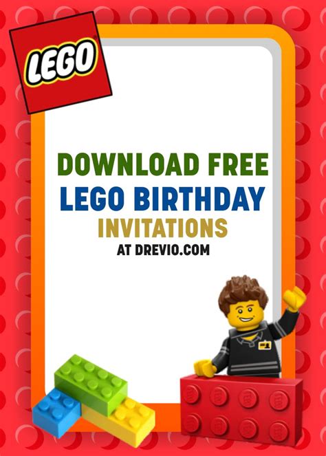 Lego Birthday Invitations Templates Free