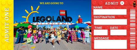 Legoland Printable Ticket