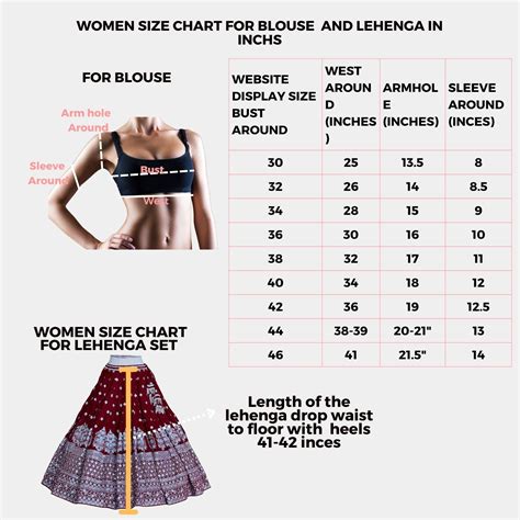 Lehenga Size Chart