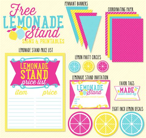 Lemonade Stand Free Printables