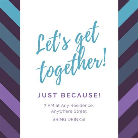Let's Get Together Invitation Template