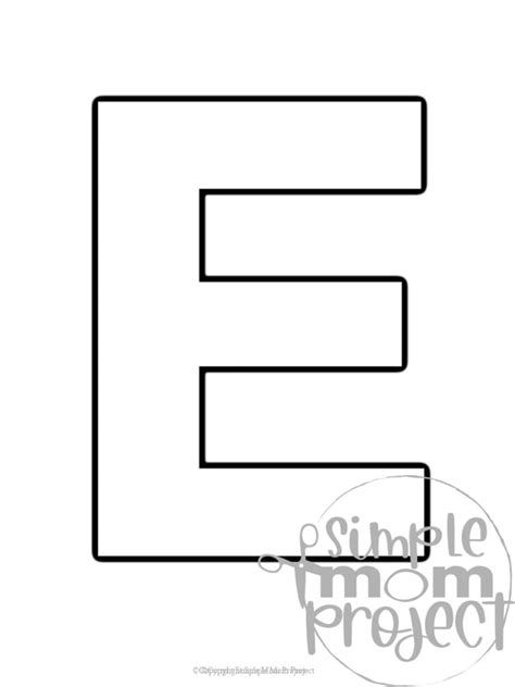 Letter E Template