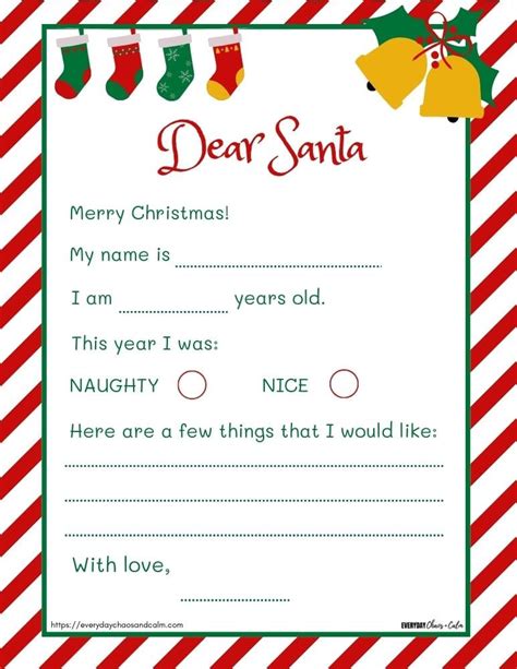 Letter From Santa Free Printable Template