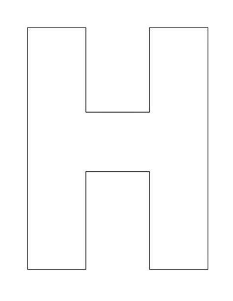Letter H Template