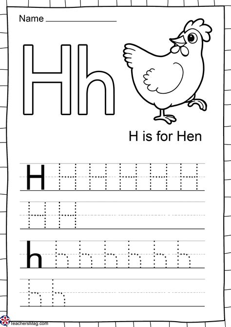 Letter H Worksheets Free Printables