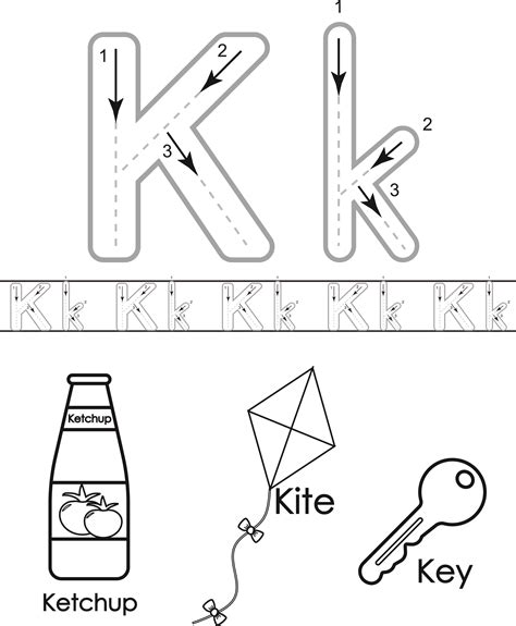 Letter K Printable Worksheets
