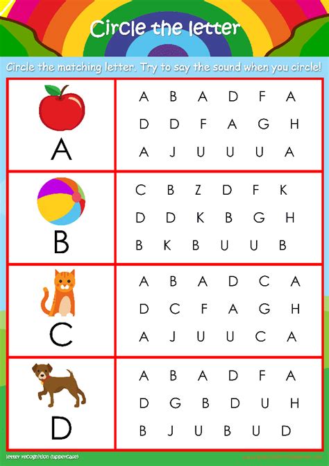 Letter Recognition Free Printable Worksheets