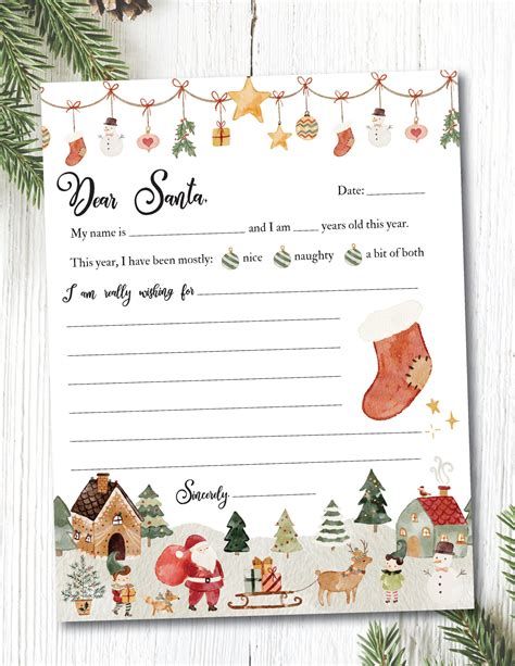 Letter To Father Christmas Free Printable
