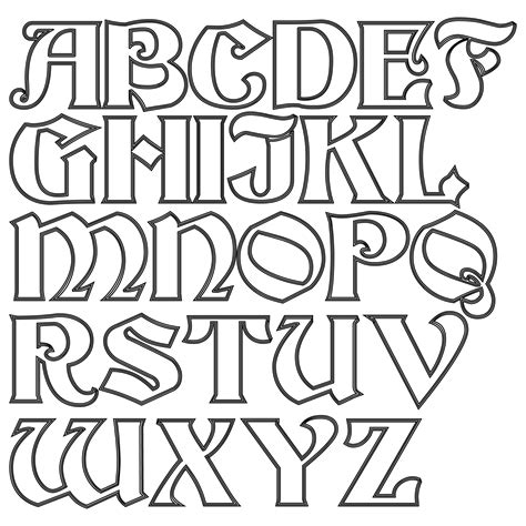 Lettering Cut Out Templates