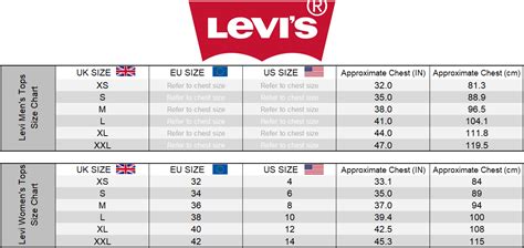 Levi's Shoes Size Chart