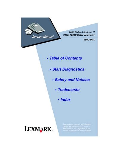 Lexmark 5000 5700 Color Jetprinter 5770 Photo Jetprinter Service Repair Manual