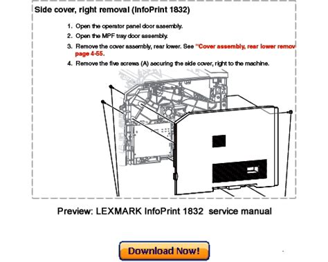 Lexmark Infoprint 1832 1852 1871 Service Repair Manual Download