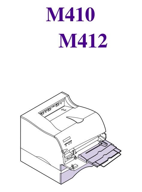 Lexmark Optra M410 M412 Printer Service Manual
