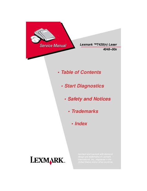 Lexmark T420 N Laser Printer Service Repair Manual