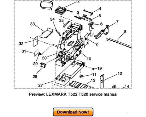 Lexmark T520 T520n T522 T522n Service Manual Repair Guide