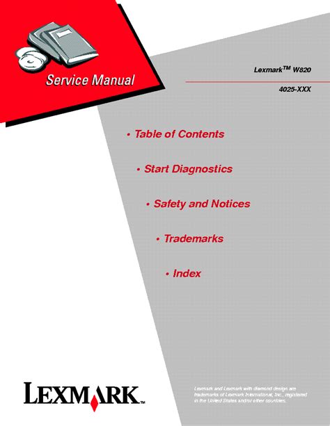 Lexmark W820 4025 Xxx Service Manual