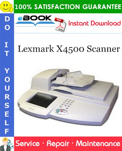 Lexmark X4500 Scanner Service Repair Manual Download