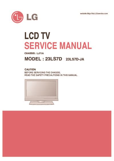 Lg 23ls7d 23ls7d Ja Lcd Tv Service Manual