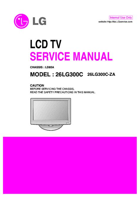 Lg 26lg300c 26lg300c Za Lcd Tv Service Manual