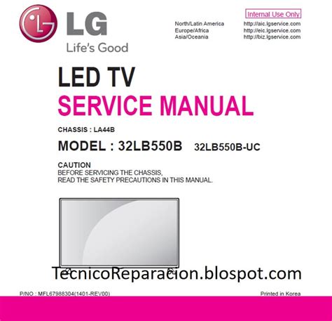 Lg 32lb550b 32lb550b Sd Led Tv Service Manual