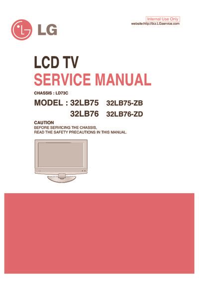 Lg 32lb75 32lb75 Zb 32lb76 32lb76 Zd Lcd Tv Service Manual