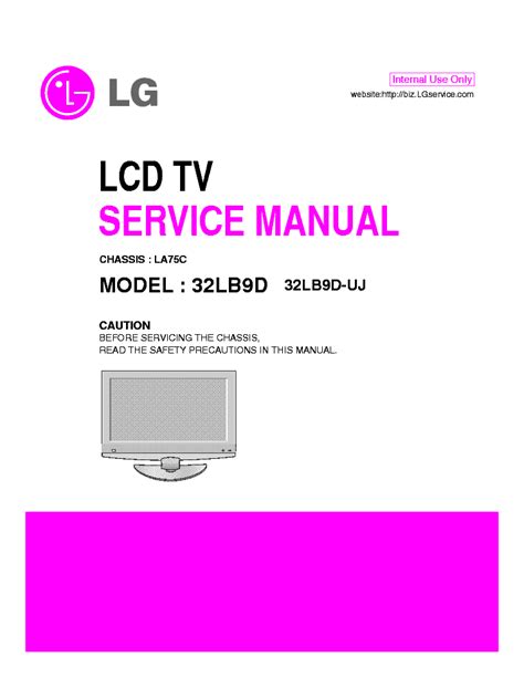 Lg 32lb9d 32lb9d Uj Lcd Tv Service Manual Download