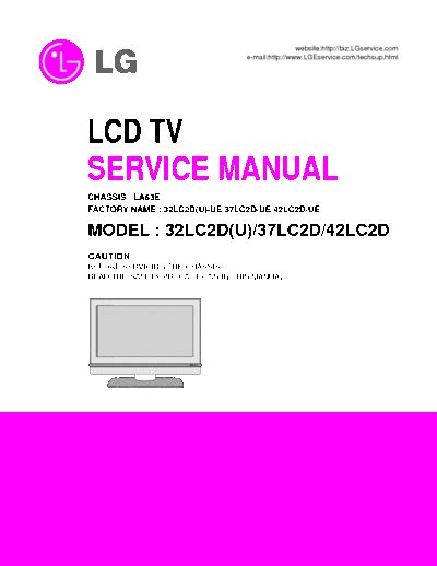 Lg 32lc2d U 37lc2d 42lc2d Lcd Tv Service Manual Download