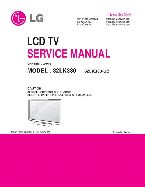 Lg 32lk330 32lk330 Ub Lcd Tv Service Manual