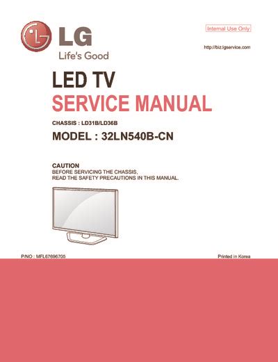 Lg 32ln540b Za Service Manual And Repair Guide