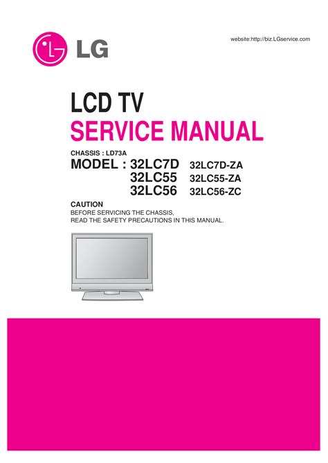 Lg 37lc7d 37lc7d Ub Lcd Tv Service Manual Download