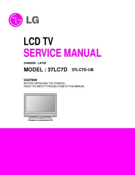 Lg 37lc7d Ub Service Manual And Repair Guide