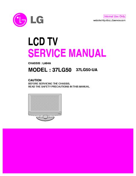 Lg 37lg50 37lg50 Ua Lcd Tv Service Manual Download