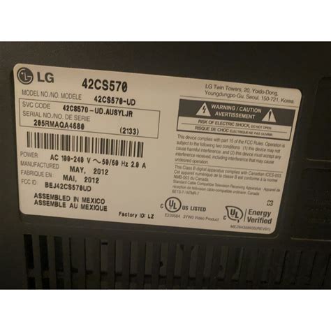 Lg 42cs570 Service Manual And Repair Guide